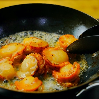 ホタテのバター炒め