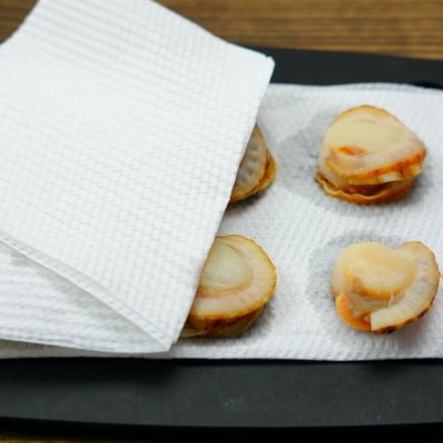 ホタテとアスパラのアヒージョ