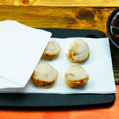 ホタテとアスパラのバター炒め