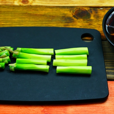 ホタテとアスパラのバター炒め