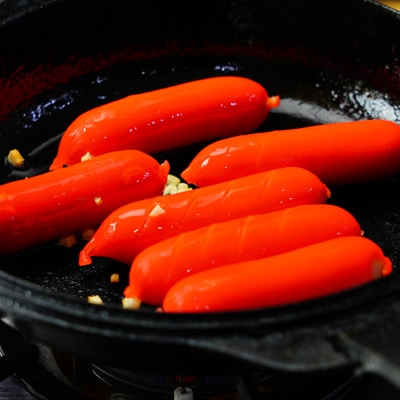 赤ウィンナーのケチャップ炒め