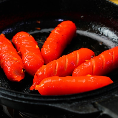 赤ウィンナーのケチャップ炒め