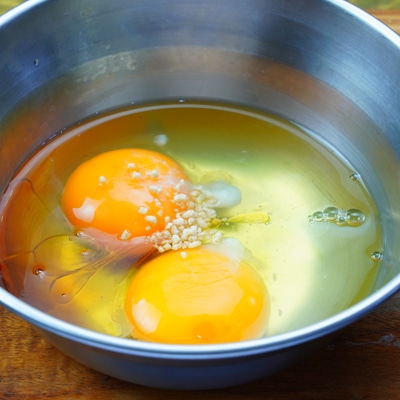 ごま油香る!トマトと卵の中華炒め