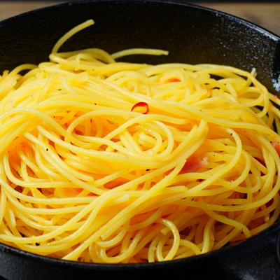 ミニトマトとベーコンのパスタ