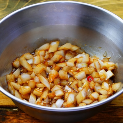 おつまみ!玉ねぎの大葉漬け