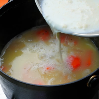 濃厚！あさぎりバターと牛乳のシチュー