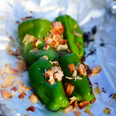 そのまま!ピーマンの丸ごと焼き
