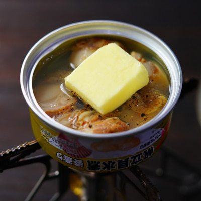 缶ごと！ホタテ缶のバター煮