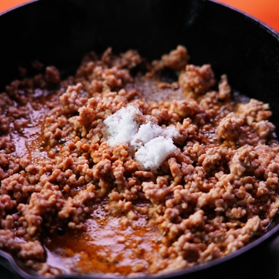 時短!豚ひき肉の卵炒め