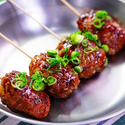 甘辛ダレがからむ！豚ひき肉のつくね