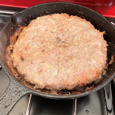 スキレットで作る！ドデカ味噌つくね