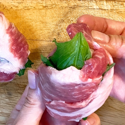 手毬ずし風!春の肉巻きおにぎり