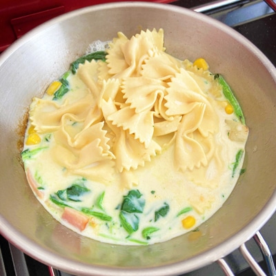 包丁いらずなグラタン風スパゲッティ