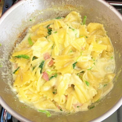 包丁いらずなグラタン風スパゲッティ