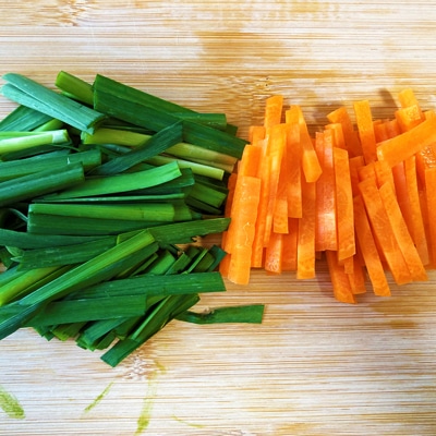 BBQの残り肉で!ユッケジャンスープ