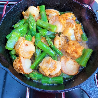 みそで作る！ホタテのガリバタ炒め