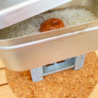 梅がうめ〜!さっぱりちりめんご飯