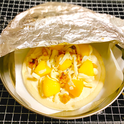 コンビニ商品だけで！お手軽フルーツピッツァ