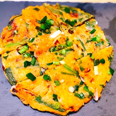 ビールに合う!キムチ海鮮チヂミ