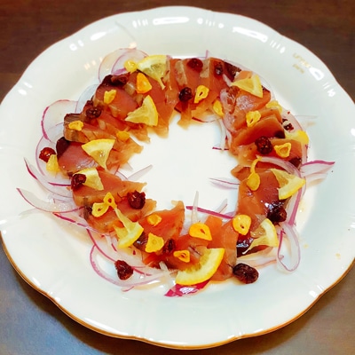 バルサミコ香る!カツオのカルパッチョ