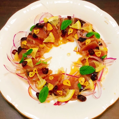 バルサミコ香る!カツオのカルパッチョ