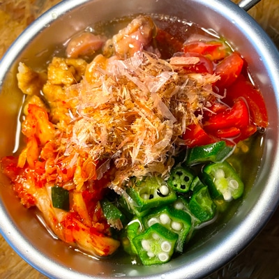 お酒のシメに!ネバネバ冷やしそうめん