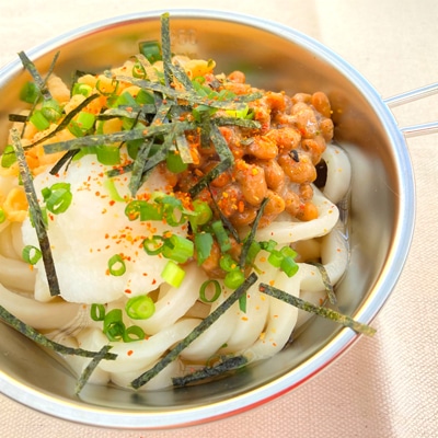 お酒のシメに!納豆おろしぶっかけうどん